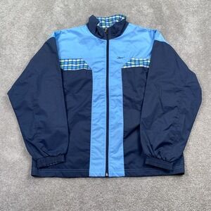 Reebok Full Zip Up Lightweight Windbreaker Jacket Women's Size XL Navy Blue